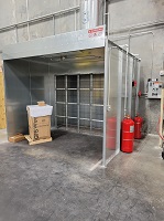 industrial paint booth install and desgin.  wood working paint booth 